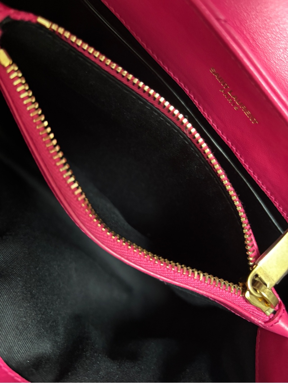 RARE Saint Laurent YSL Small Loulou Pink Fuchsia Shoulder Bag - Picture 14 of 17